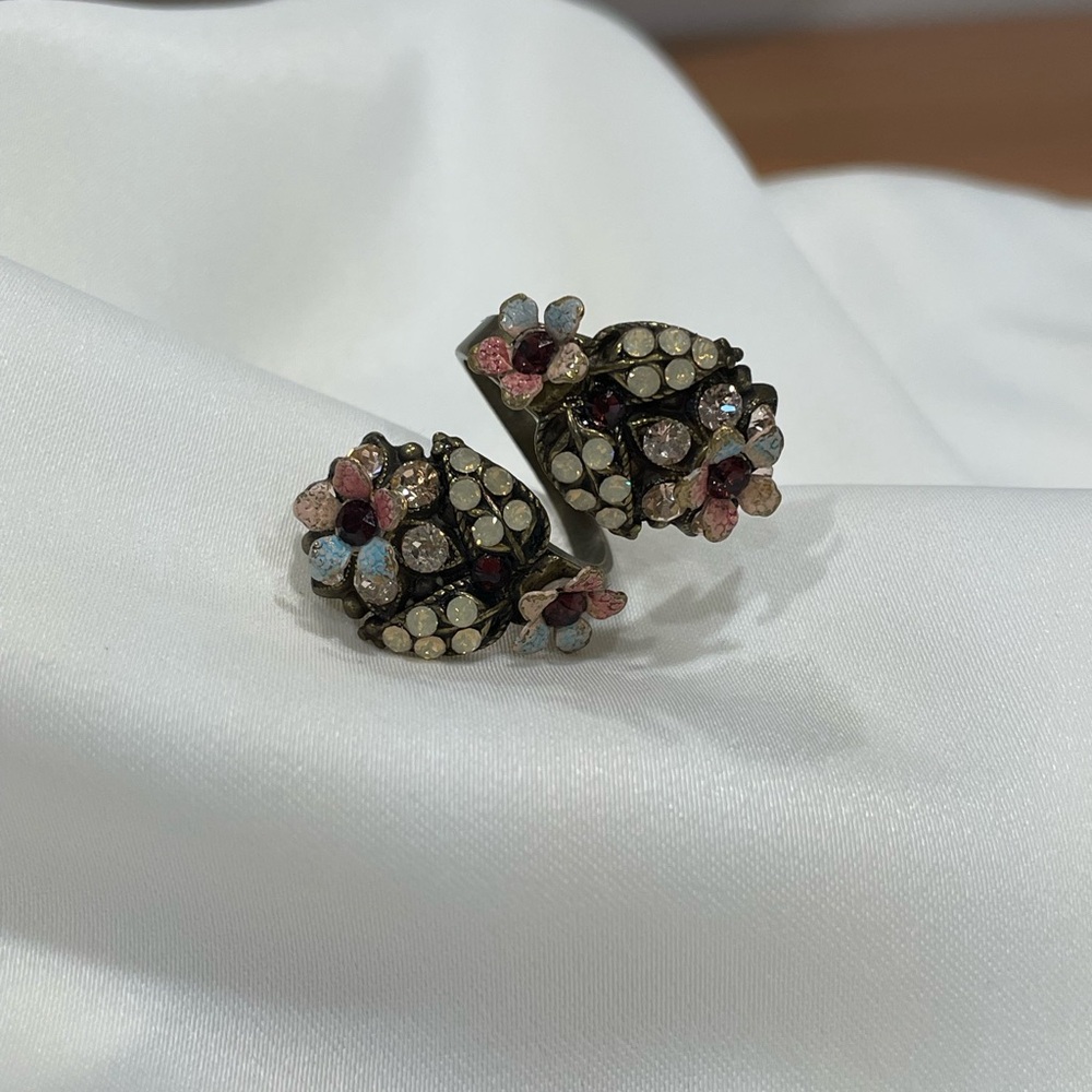 Michal Negrin Vintage-Inspired Crystal Wrap Ring